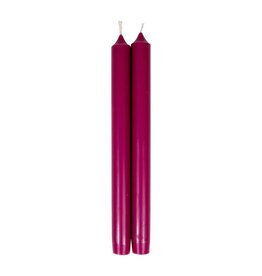 Caspari 10" Raspberry Candle / Pair