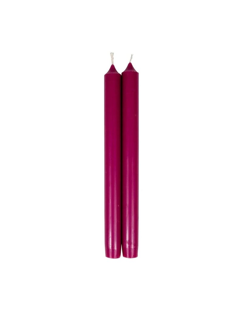 Caspari 10" Raspberry Candle / Pair