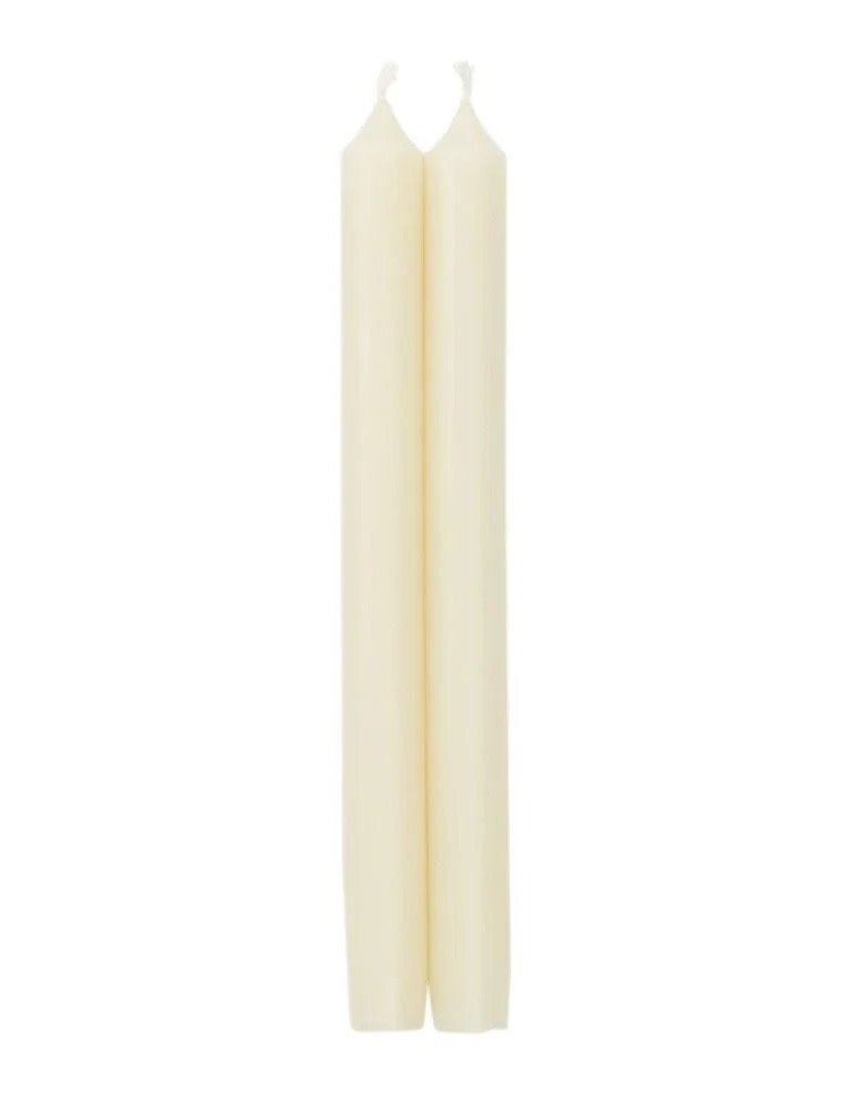 Caspari 10" Ivory Candle / Pair