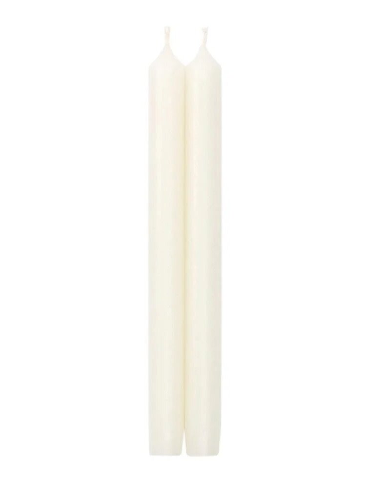 Caspari 10" White Candle / Pair