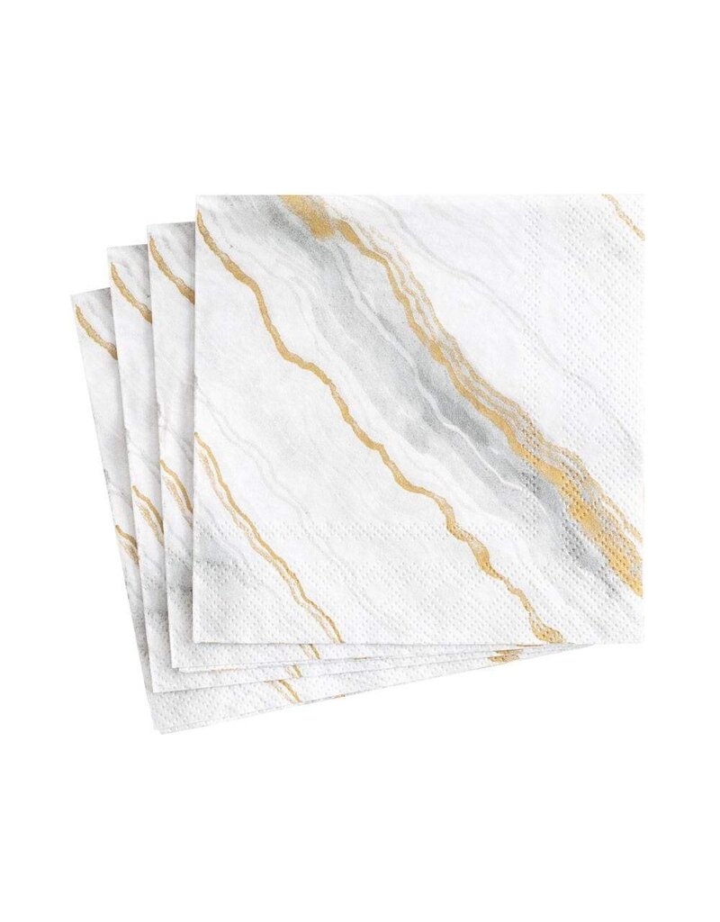 Caspari Cocktail Marble Grey