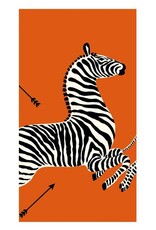 Caspari Guest Zebras Orange