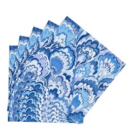 Caspari Cocktail Marbled Ceramica Indigo