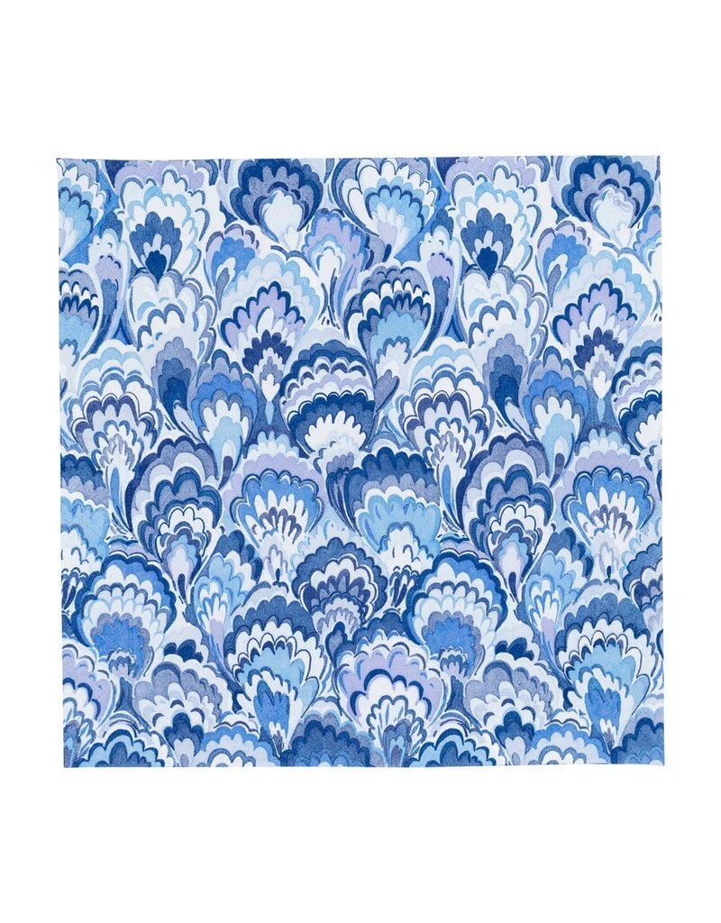 Caspari Cocktail Marbled Ceramica Indigo
