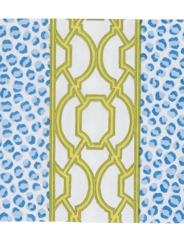 Caspari Cocktail Knots and Spots Blue/Green