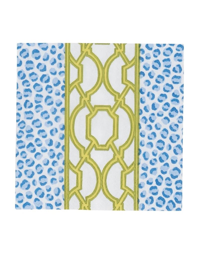 Caspari Cocktail Knots and Spots Blue/Green