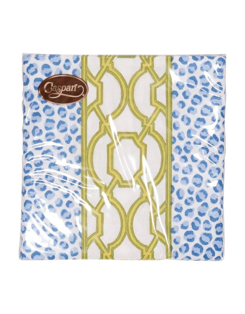 Caspari Cocktail Knots and Spots Blue/Green