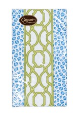 Caspari Guest Towel Knots and Spots Blue/Green