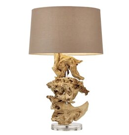Continental Home Bleached Teak Table Lamp