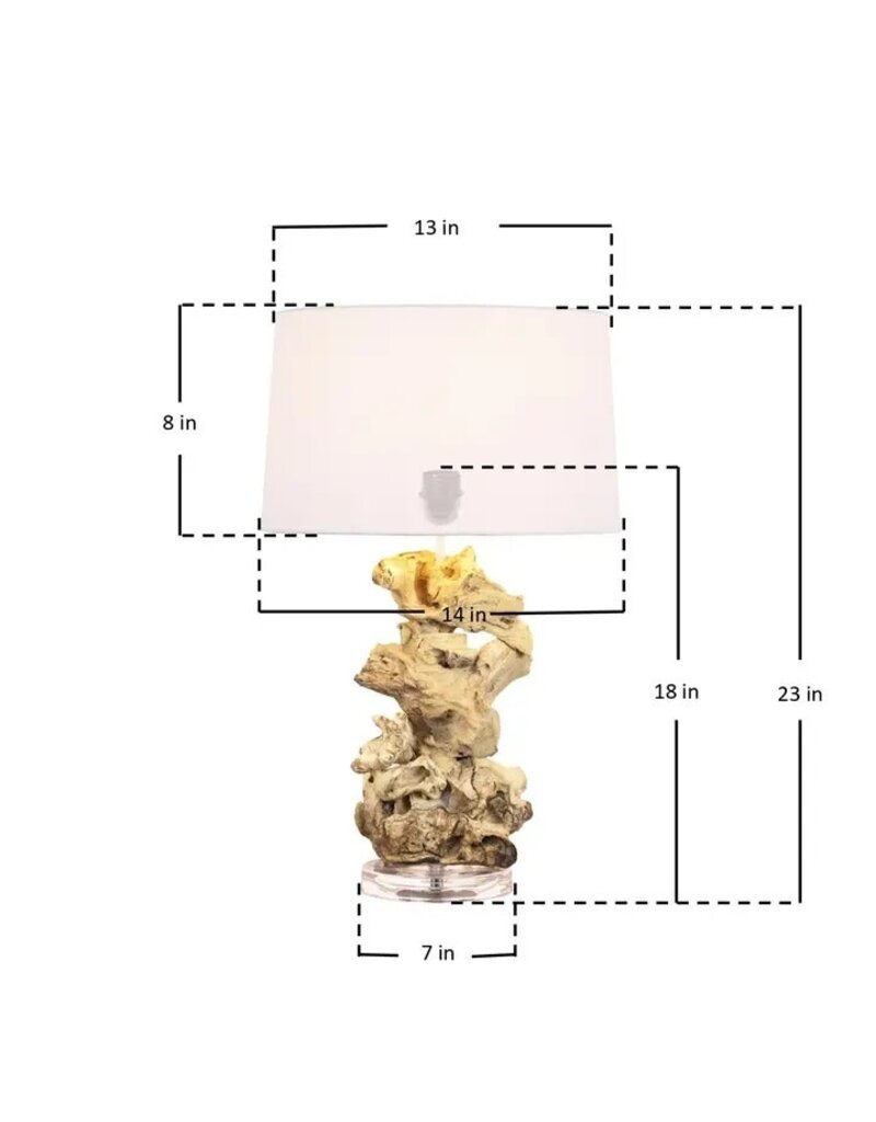 Continental Home Bleached Teak Table Lamp