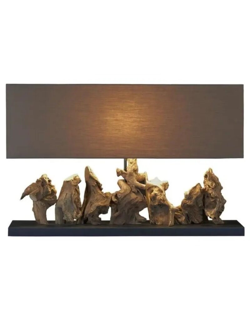 Continental Home Aragon Teak Console Table Lamp