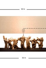 Continental Home Aragon Teak Console Table Lamp