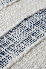 LOLOI 22" x 22" Down Fill Blue/Ivory Stripe, PLL0134