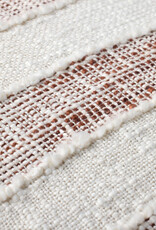 LOLOI 22" x 22" Down Fill Rust/Ivory Stripe, PLL0134