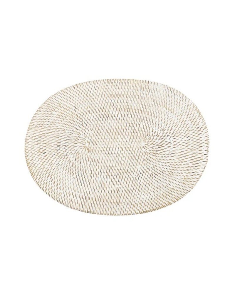 Bali Placemat Oval - White