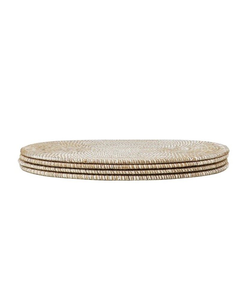 Bali Placemat Oval - White