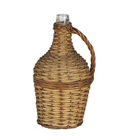 Wicker Covered Wine Bottle - SMALL