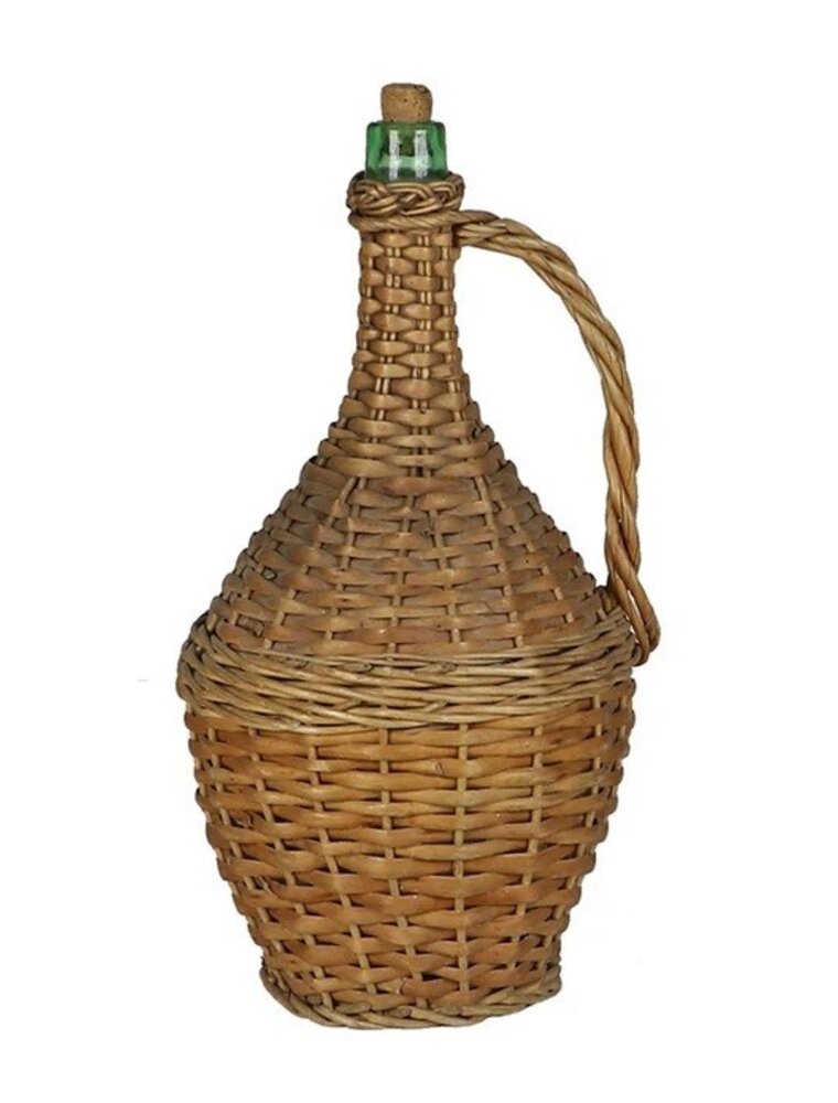 Wicker Covered Wine Bottle - MEDIUM