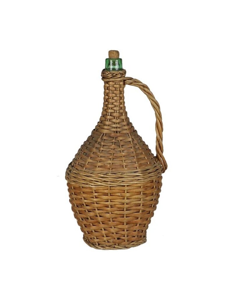 Wicker Covered Wine Bottle - MEDIUM