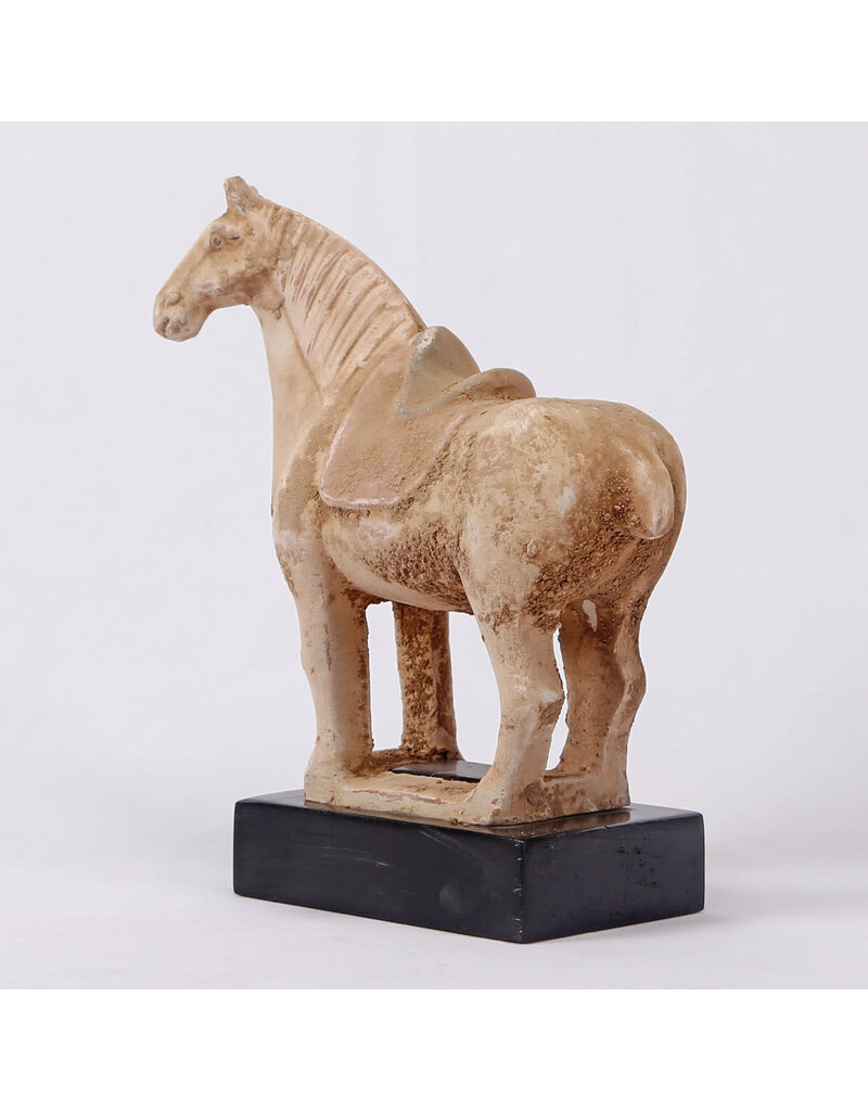 Terra Cotta Horse with Black Wooden Base (EACH)