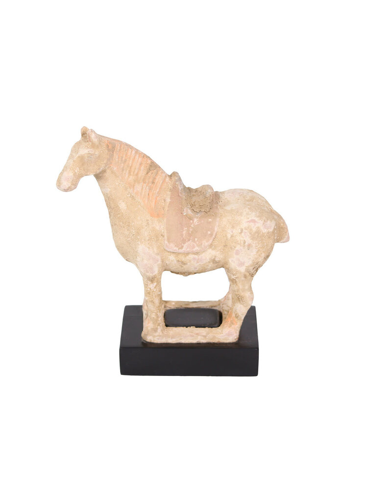 Terra Cotta Horse with Black Wooden Base (EACH)
