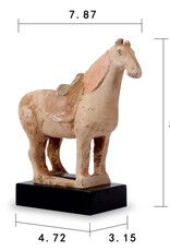 Terra Cotta Horse with Black Wooden Base (EACH)