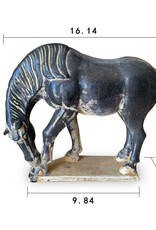 Black Terra Cotta Horse Drinking Water