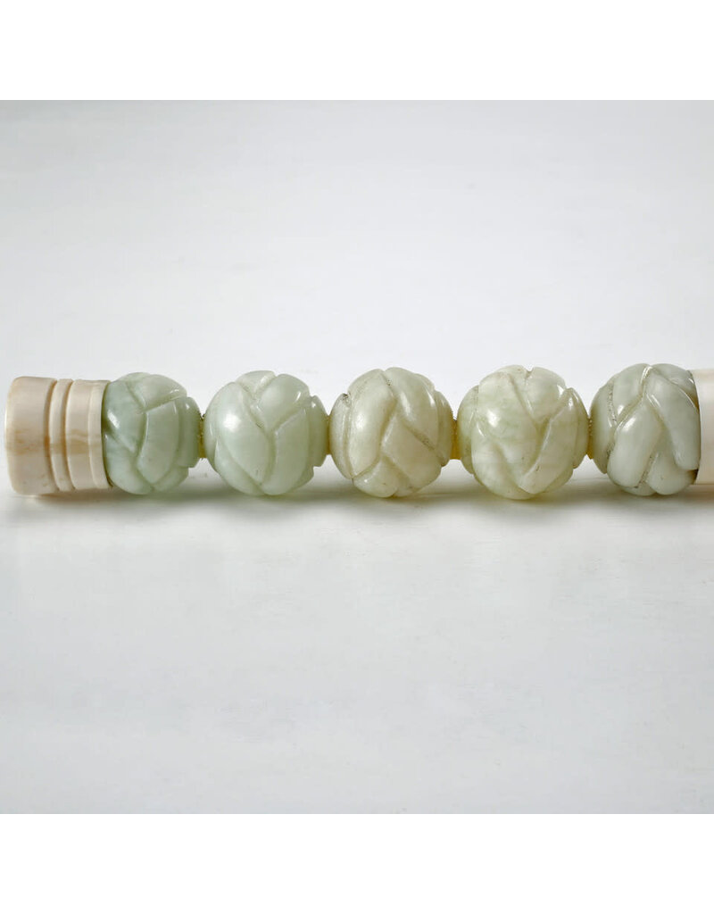 Lily's Living Inc 14" Natural Jade Beads Calligraphy Brush
