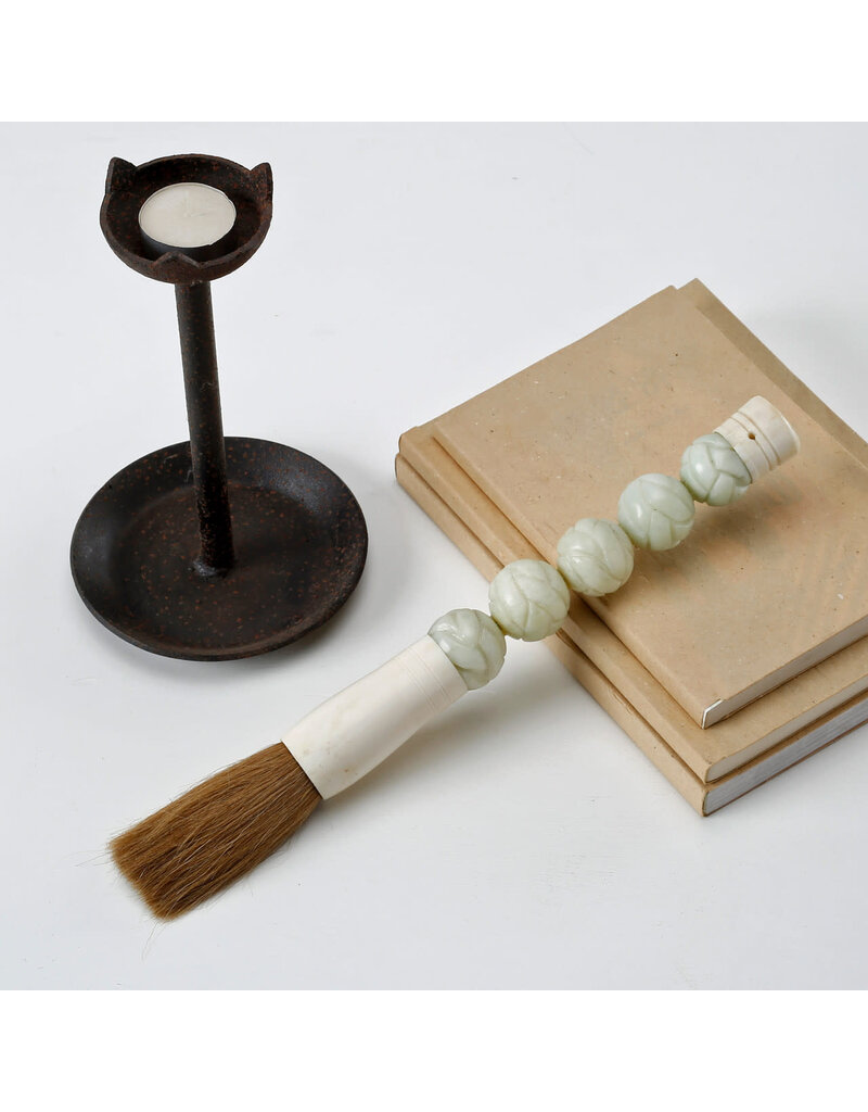 Lily's Living Inc 14" Natural Jade Beads Calligraphy Brush