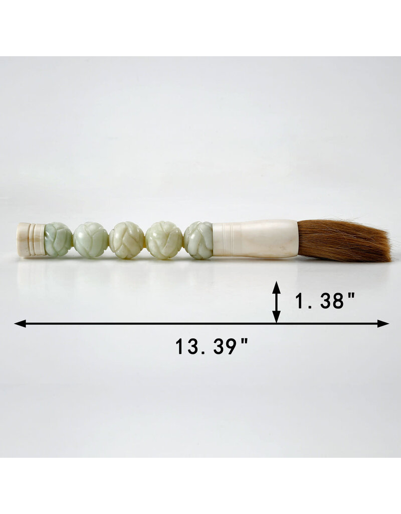 Lily's Living Inc 14" Natural Jade Beads Calligraphy Brush