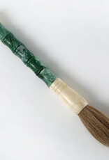 Lily's Living Inc 12" Grass Green Bamboo-Shaped Marble Calligraphy Brush