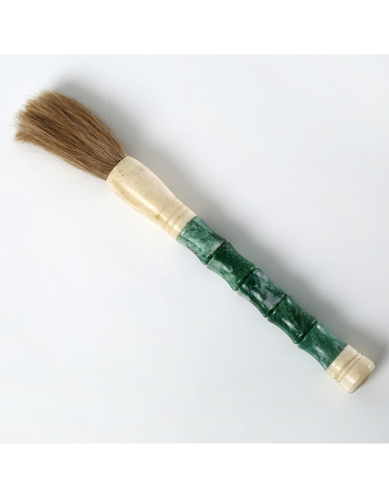 Lily's Living Inc 12" Grass Green Bamboo-Shaped Marble Calligraphy Brush