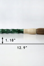 Lily's Living Inc 12" Grass Green Bamboo-Shaped Marble Calligraphy Brush