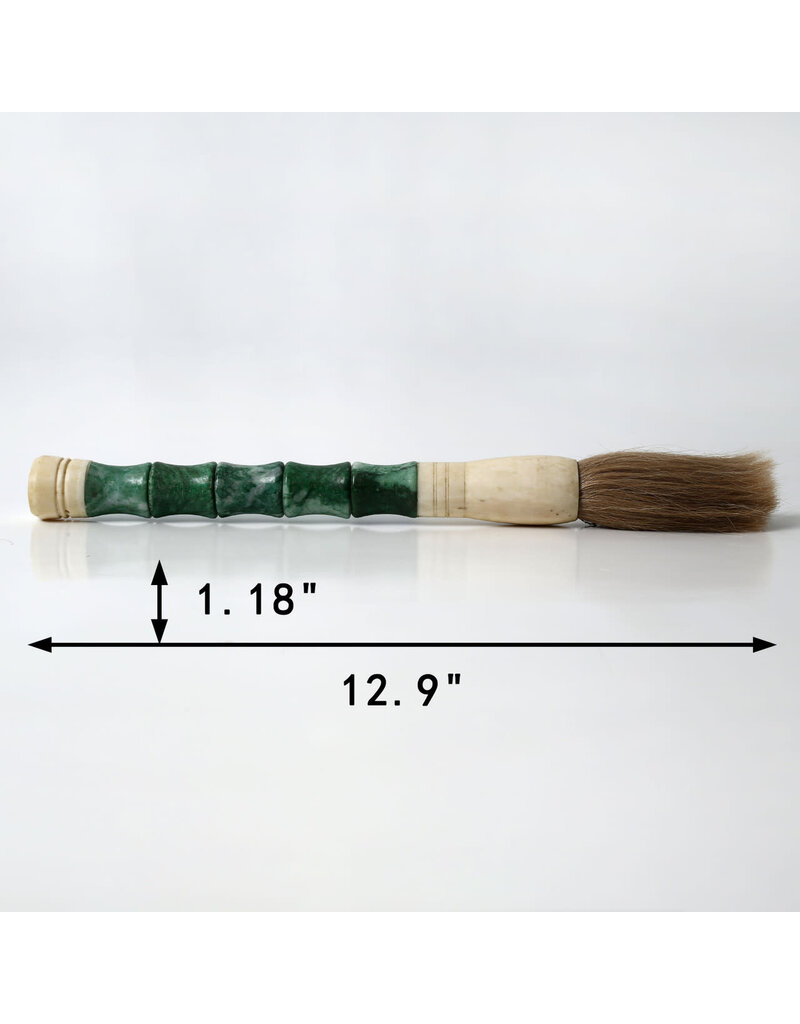 Lily's Living Inc 12" Grass Green Bamboo-Shaped Marble Calligraphy Brush