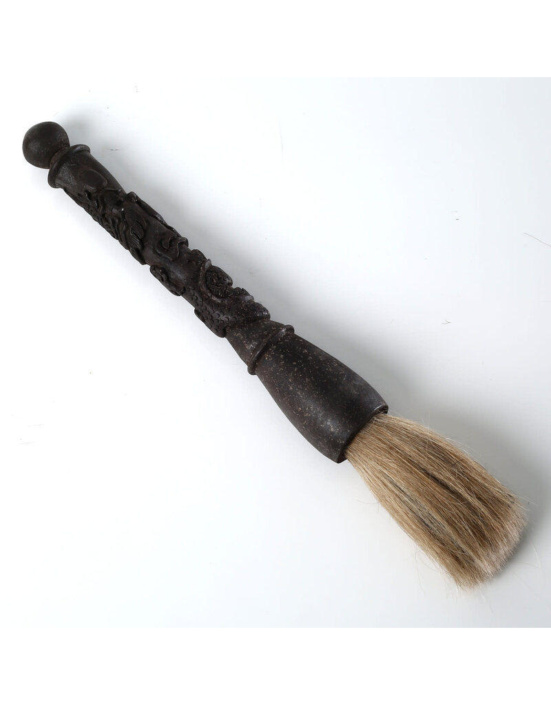 Lily's Living Inc 15" Wooden Calligraphy Brush W/ Carved Dragon