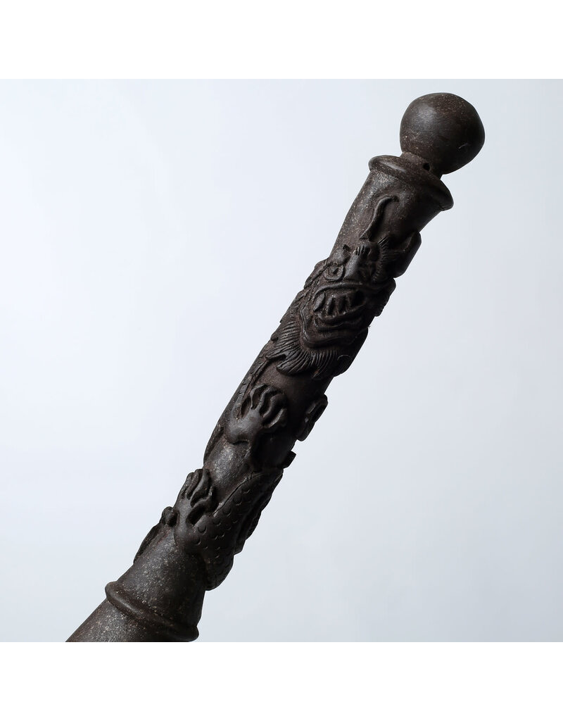 Lily's Living Inc 15" Wooden Calligraphy Brush W/ Carved Dragon