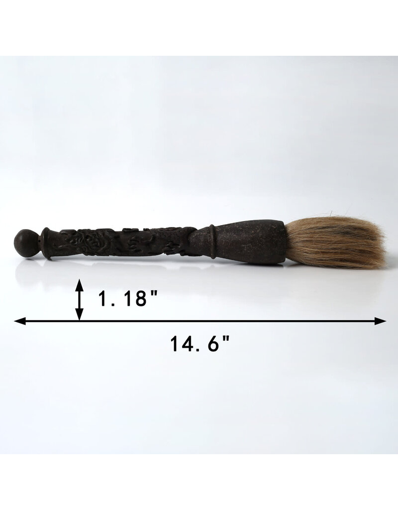 Lily's Living Inc 15" Wooden Calligraphy Brush W/ Carved Dragon