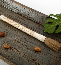 Lily's Living Inc 16" Bone Hand Carved Lucky Pattern Calligraphy Brush
