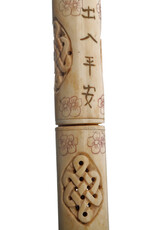 Lily's Living Inc 16" Bone Hand Carved Lucky Pattern Calligraphy Brush