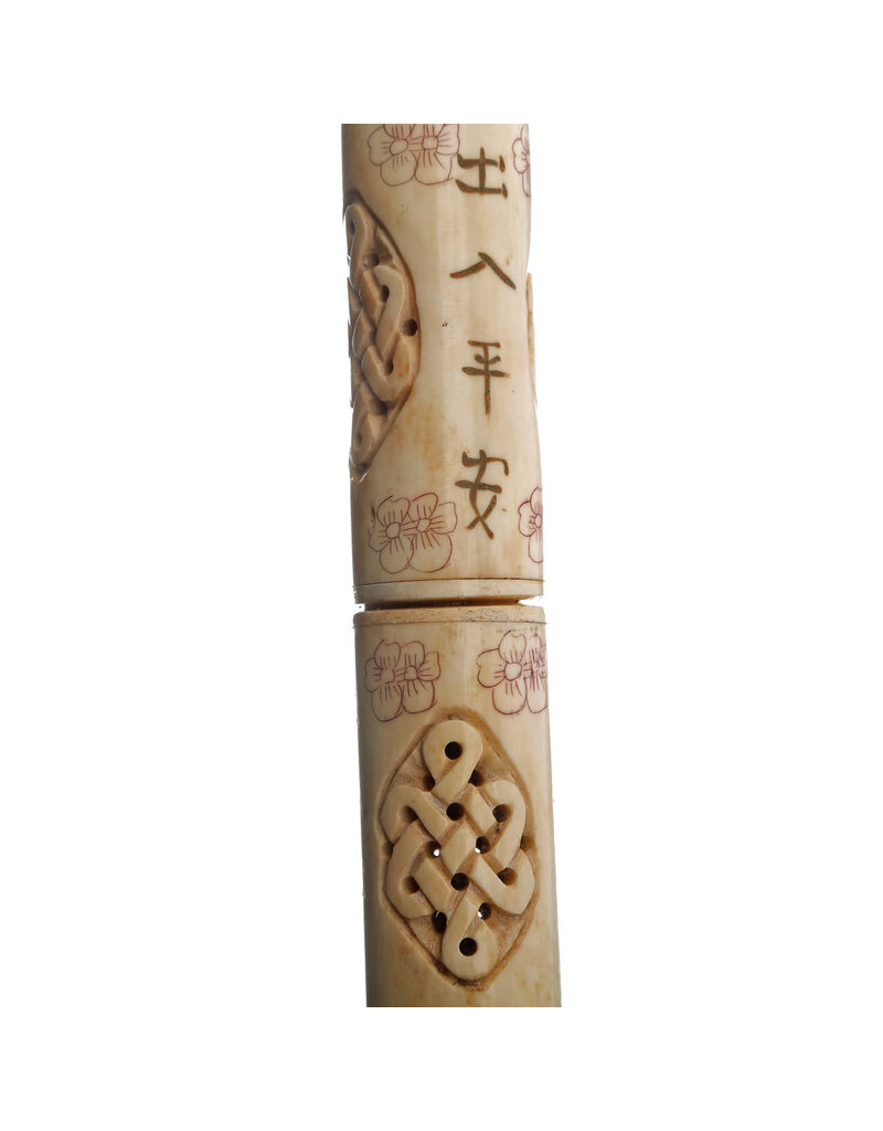 Lily's Living Inc 16" Bone Hand Carved Lucky Pattern Calligraphy Brush