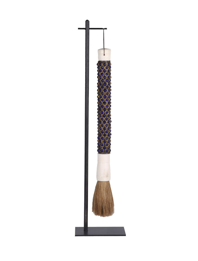 Lily's Living Inc Dark Blue Calligraphy Brush w/Iron Stand