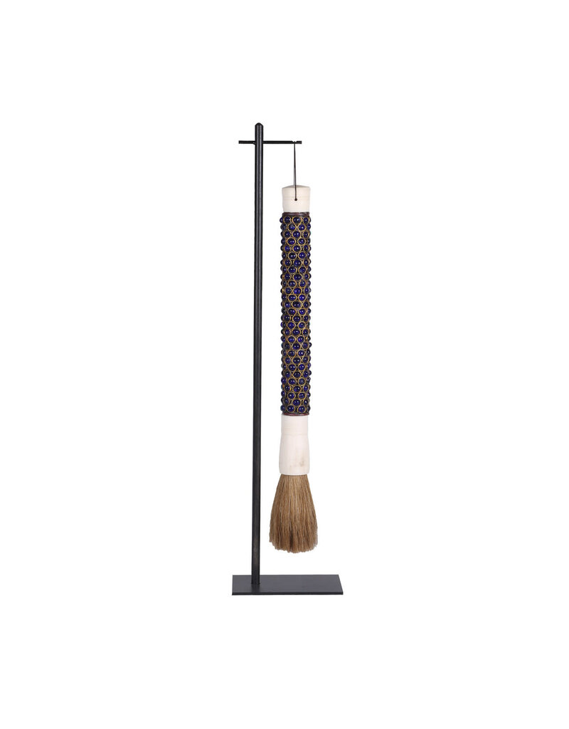 Lily's Living Inc Dark Blue Calligraphy Brush w/Iron Stand