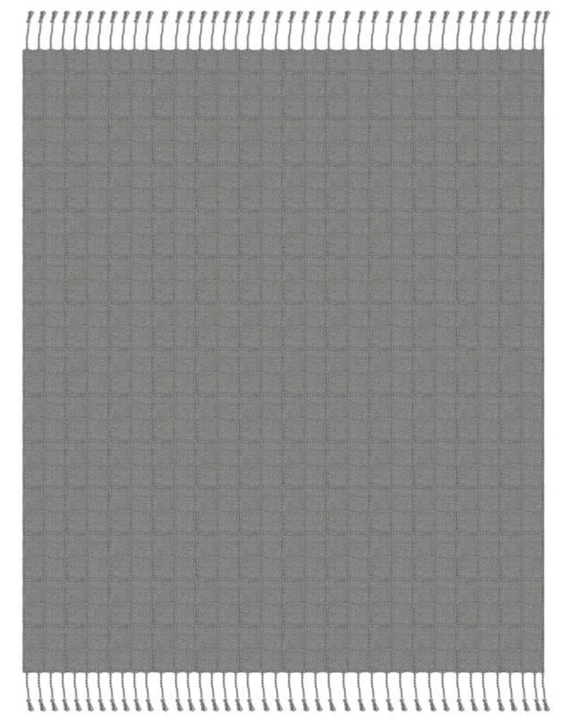50" x 60" Checkered Solid Throw - Alloy