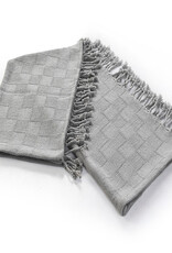 50" x 60" Checkered Solid Throw - Alloy