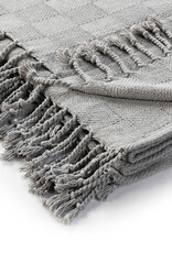 50" x 60" Checkered Solid Throw - Alloy