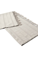 50" x 60" Striped Solid Throw - Beige
