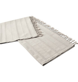 50" x 60" Striped Solid Throw - Beige