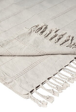 50" x 60" Striped Solid Throw - Beige