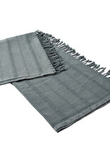 50" x 60" Striped Solid Throw - Bluish Gray