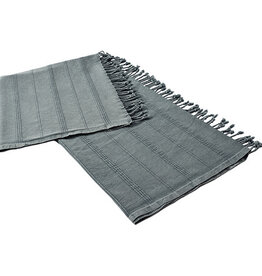50" x 60" Striped Solid Throw - Bluish Gray